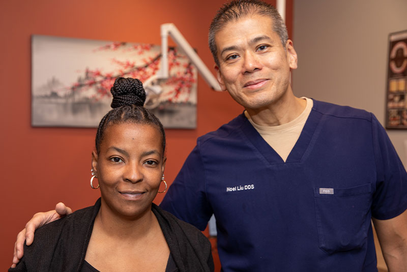 headshot of patient and doctor